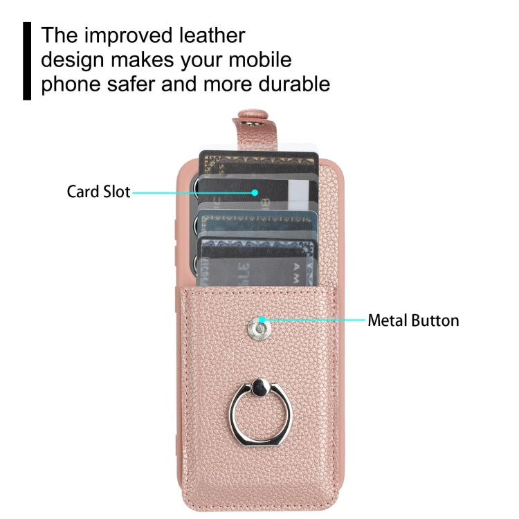 For Samsung Galaxy S24+ 5G Litchi Texture Drawing Card Bag Ring Holder Phone Case