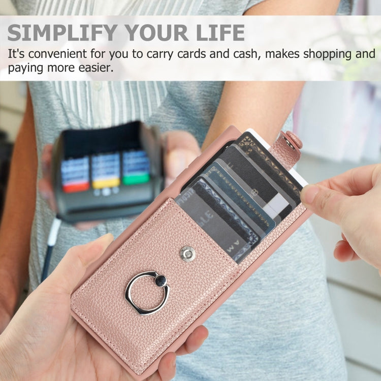 For Samsung Galaxy S22 Ultra 5G Litchi Texture Drawing Card Bag Ring Holder Phone Case