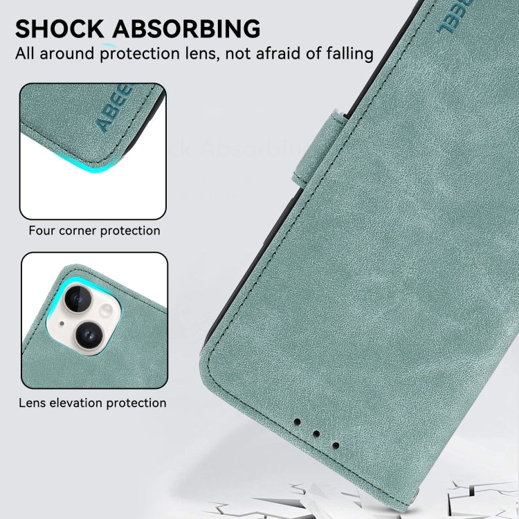 For Redmi 14C 4G ABEEL Frosted Magnetic RFID Leather Phone Case