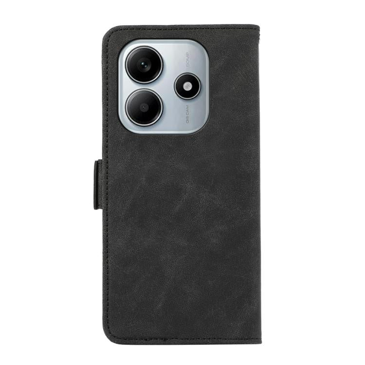 For Redmi Note 14 4G 164.84mm ABEEL Frosted Magnetic RFID Leather Phone Case