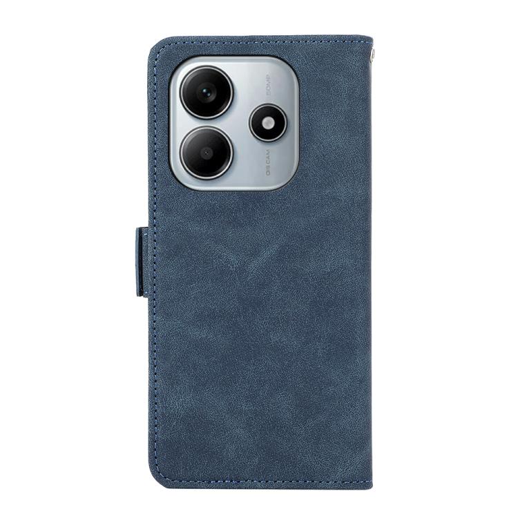 For Redmi Note 14 4G 164.84mm ABEEL Frosted Magnetic RFID Leather Phone Case