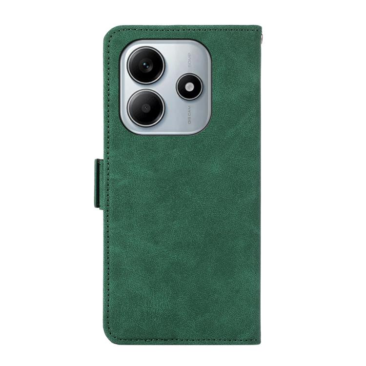 For Redmi Note 14 4G 164.84mm ABEEL Frosted Magnetic RFID Leather Phone Case