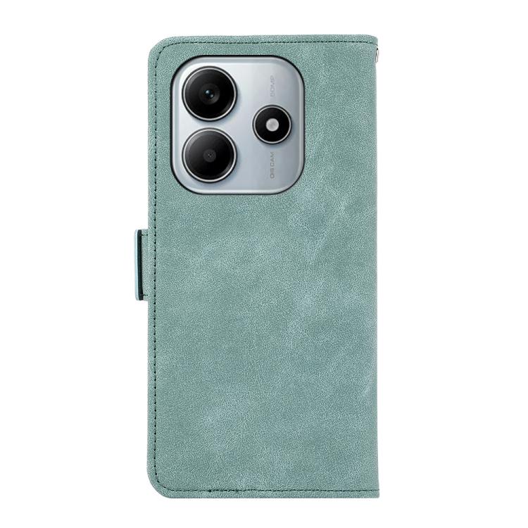 For Redmi Note 14 4G 164.84mm ABEEL Frosted Magnetic RFID Leather Phone Case