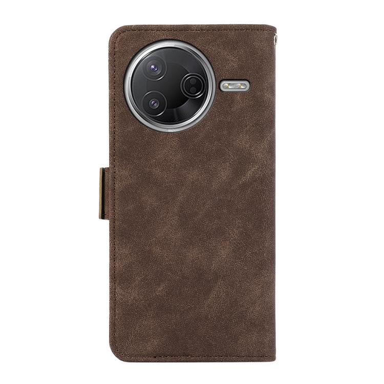 For Redmi K80 / K80 Pro ABEEL Frosted Magnetic RFID Leather Phone Case