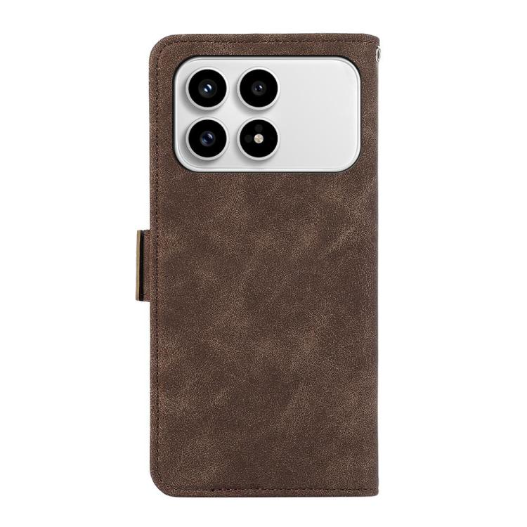 For Redmi K90/Poco F8 Pro ABEEL Frosted Magnetic RFID Leather Phone Case