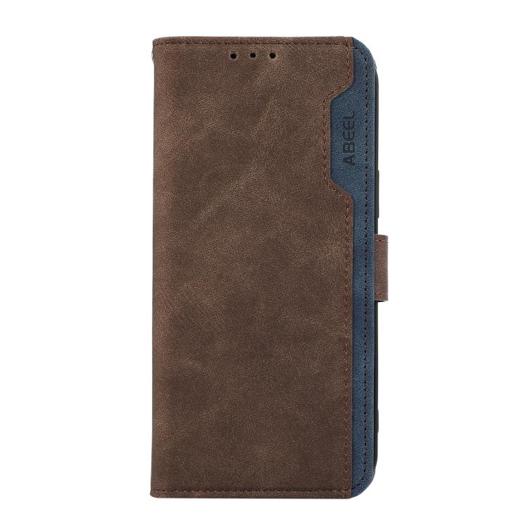 For Redmi Note 14S 4G ABEEL Color Block Magnetic RFID Leather Phone Case