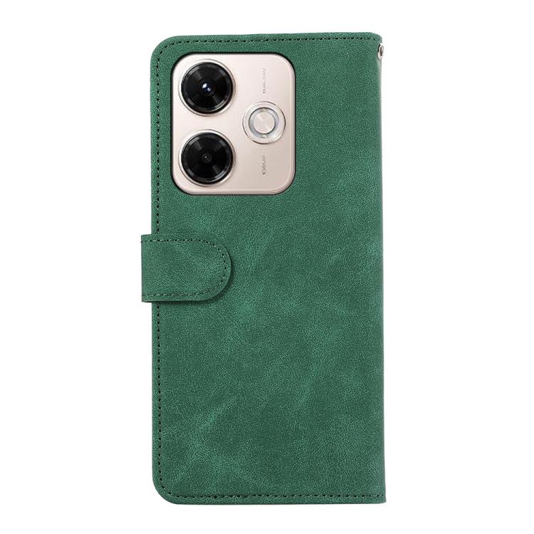 For Redmi 13x ABEEL Color Block Magnetic RFID Leather Phone Case