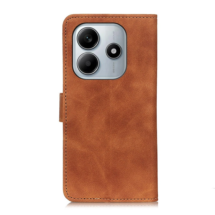 For Redmi Note 14 4G 163.25mm KHAZNEH Retro Texture Flip Leather Phone Case