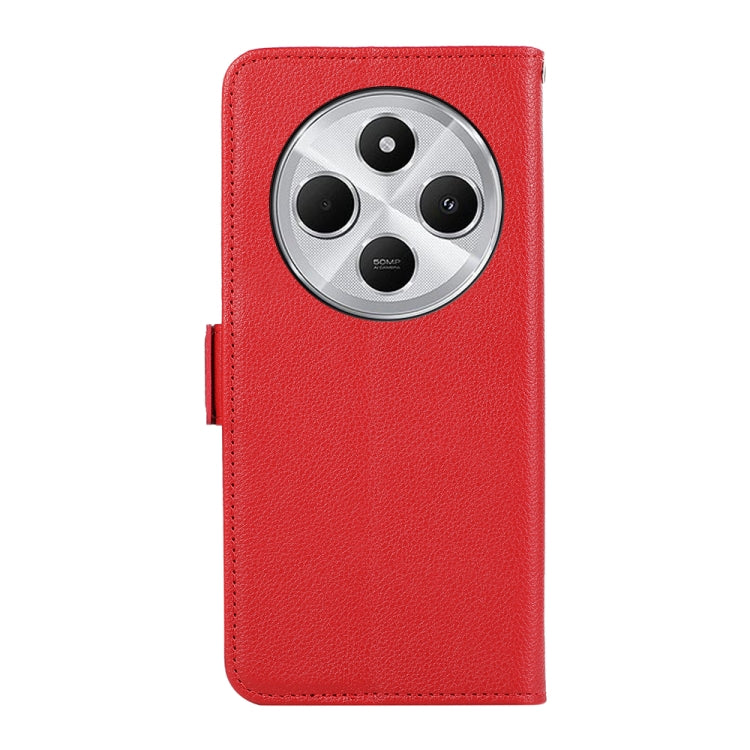 For Redmi 14C 4G ABEEL Side-Magnetic Litchi Pattern Leather RFID Phone Case