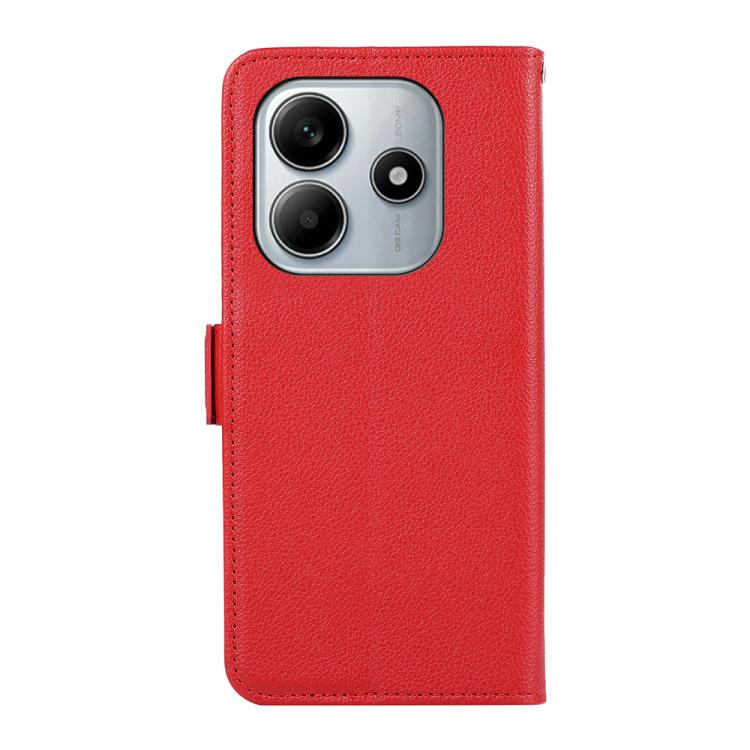 For Redmi Note 14 4G 164.84mm ABEEL Side-Magnetic Litchi Pattern Leather RFID Phone Case