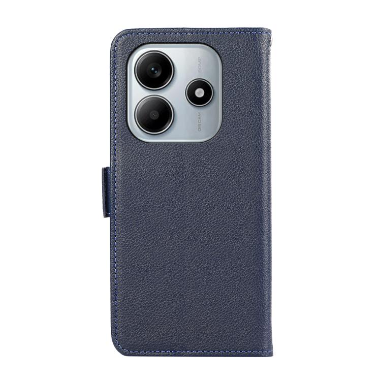 For Redmi Note 14 4G 164.84mm ABEEL Side-Magnetic Litchi Pattern Leather RFID Phone Case