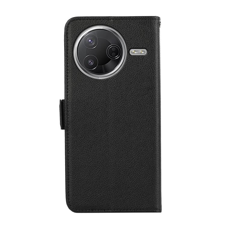 For Redmi K80 / K80 Pro ABEEL Side-Magnetic Litchi Pattern Leather RFID Phone Case