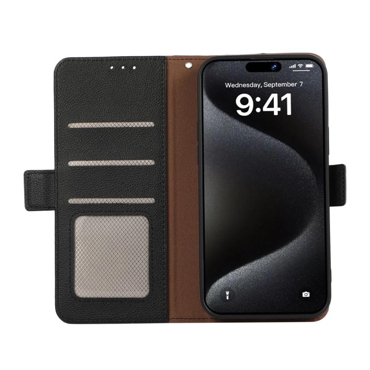 For Redmi K80 / K80 Pro ABEEL Side-Magnetic Litchi Pattern Leather RFID Phone Case