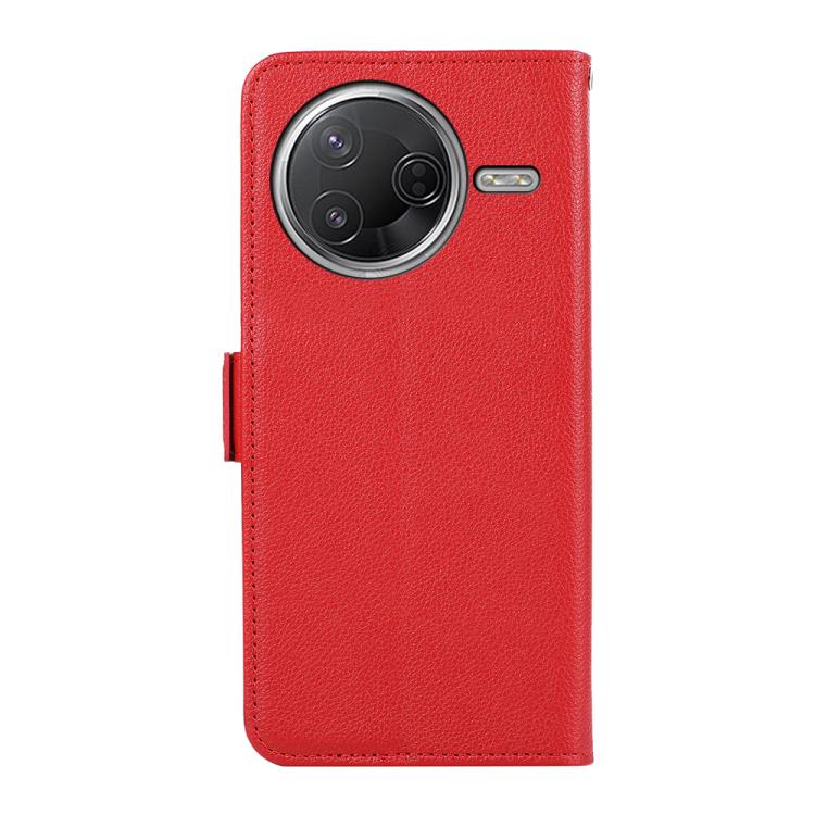 For Redmi K80 / K80 Pro ABEEL Side-Magnetic Litchi Pattern Leather RFID Phone Case