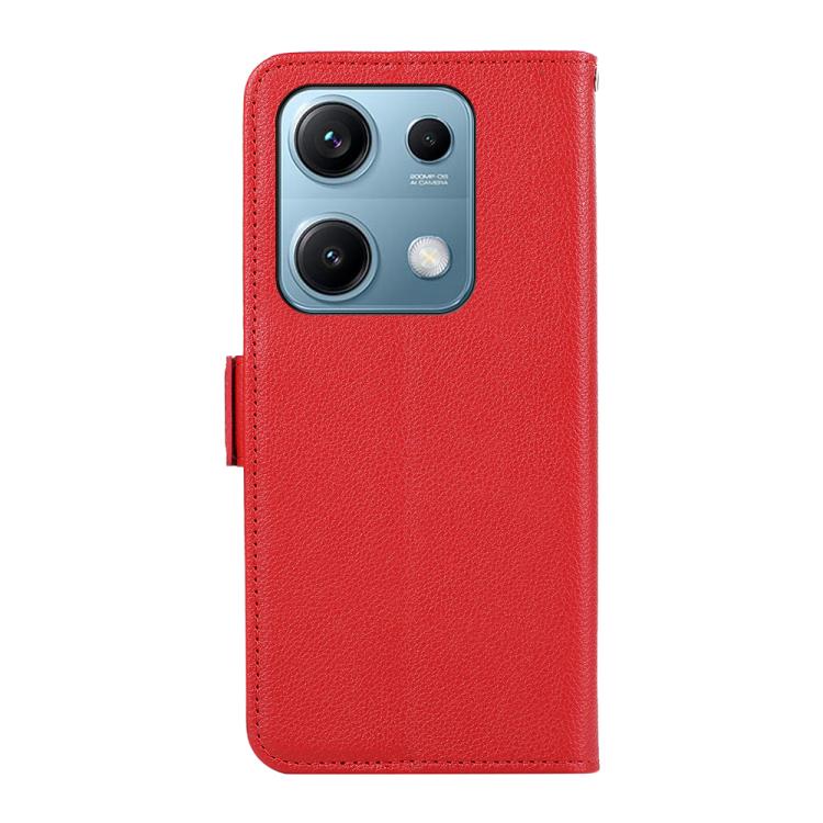 For Redmi Note 14S 4G ABEEL Side-Magnetic Litchi Pattern Leather RFID Phone Case