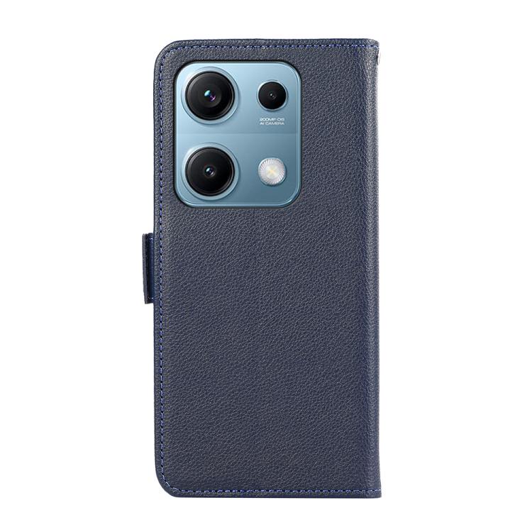 For Redmi Note 14S 4G ABEEL Side-Magnetic Litchi Pattern Leather RFID Phone Case