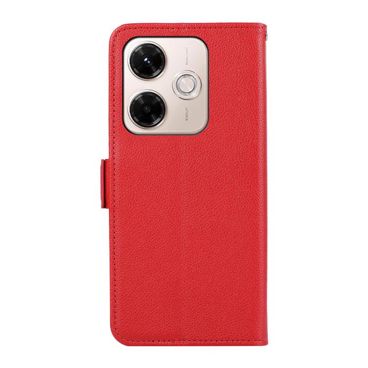 For Redmi 13X ABEEL Side-Magnetic Litchi Pattern Leather RFID Phone Case