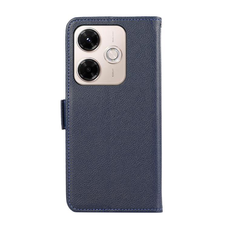 For Redmi 13X ABEEL Side-Magnetic Litchi Pattern Leather RFID Phone Case