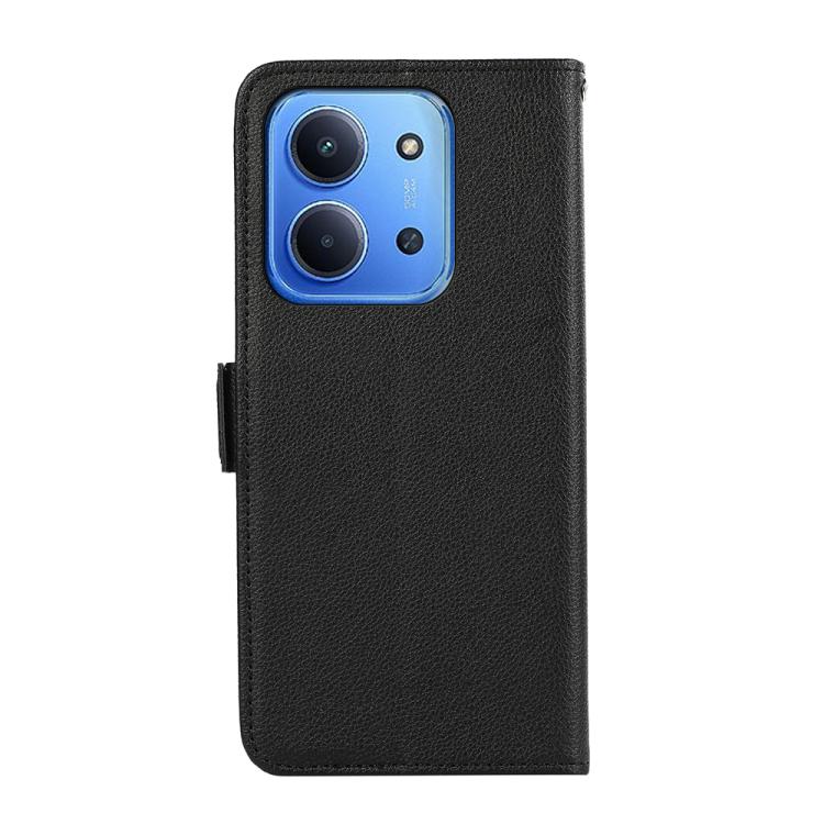 For Redmi 15C 5G / 4G EU 173mm ABEEL Side-Magnetic Litchi Pattern Leather RFID Phone Case