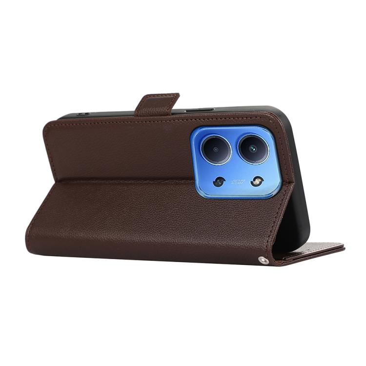 For Redmi 15C 5G / 4G EU 173mm ABEEL Side-Magnetic Litchi Pattern Leather RFID Phone Case