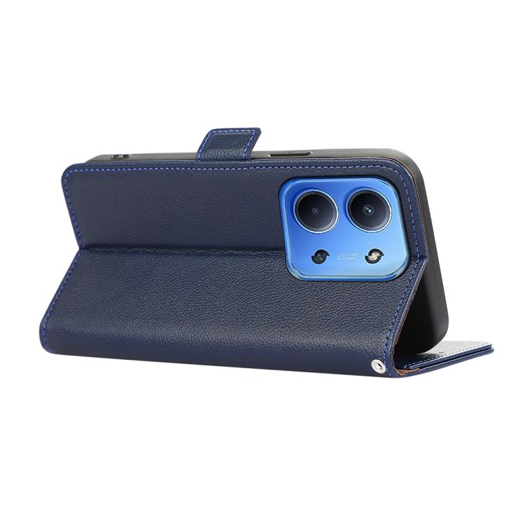 For Redmi 15C 5G / 4G EU 173mm ABEEL Side-Magnetic Litchi Pattern Leather RFID Phone Case