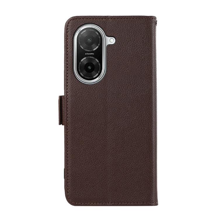 For Redmi A5 4G 171.7mm  / Poco C71 ABEEL Side-Magnetic Litchi Pattern Leather RFID Phone Case