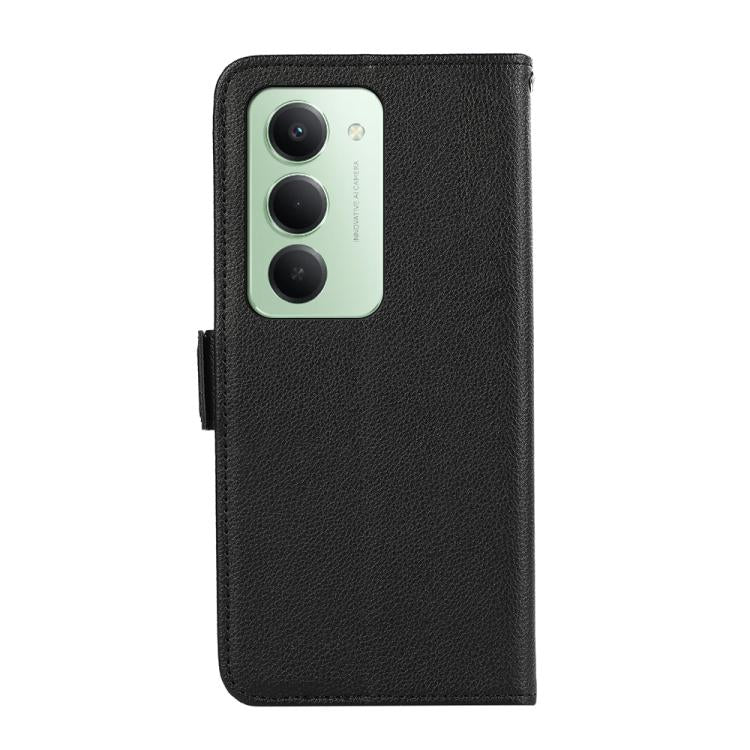For Redmi 15 5G / 4G EU 171mm ABEEL Side-Magnetic Litchi Pattern Leather RFID Phone Case