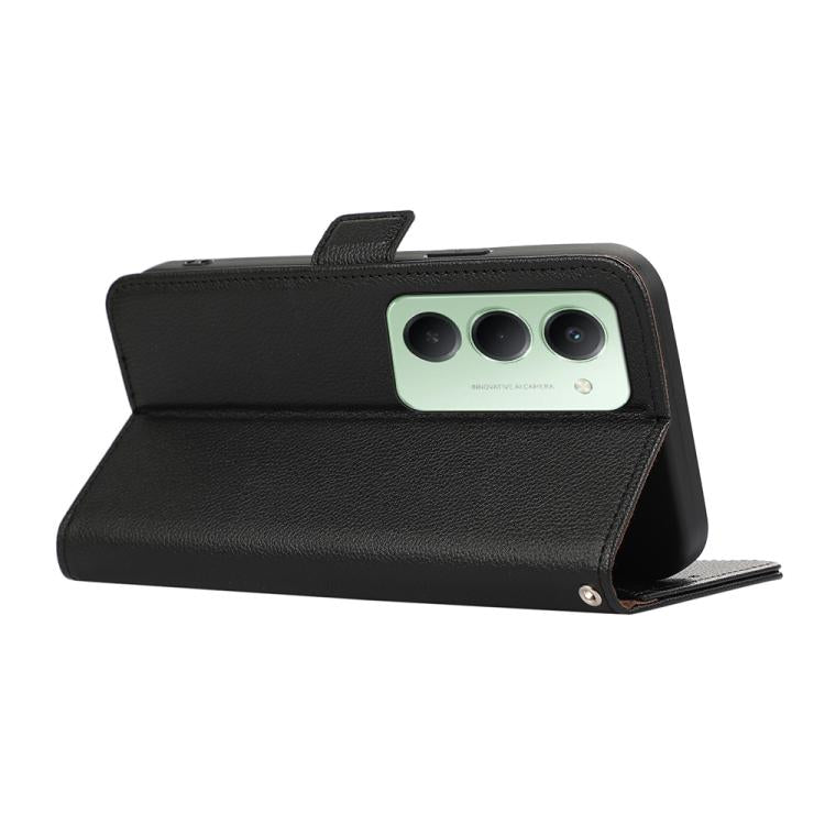 For Redmi 15 5G / 4G EU 171mm ABEEL Side-Magnetic Litchi Pattern Leather RFID Phone Case