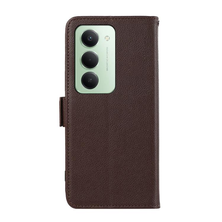 For Redmi 15 5G / 4G EU 171mm ABEEL Side-Magnetic Litchi Pattern Leather RFID Phone Case