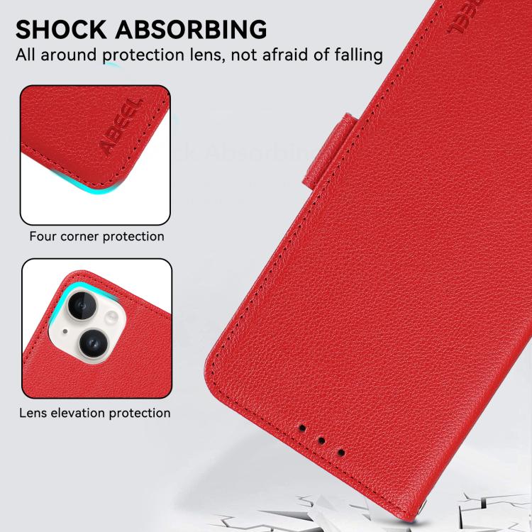 For Redmi Note 15 Pro+ 5G Global 163.3 ABEEL Side-Magnetic Litchi Pattern Leather RFID Phone Case