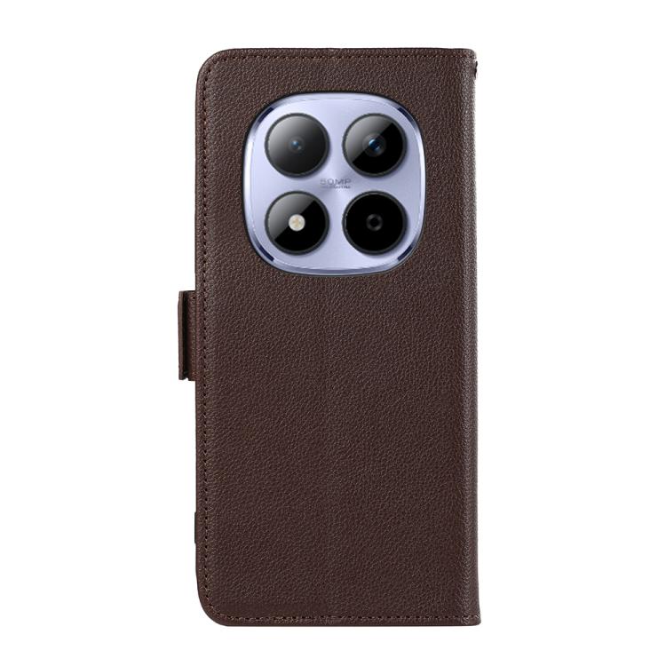 For Redmi Note 15 Pro+ 5G Global 163.3 ABEEL Side-Magnetic Litchi Pattern Leather RFID Phone Case