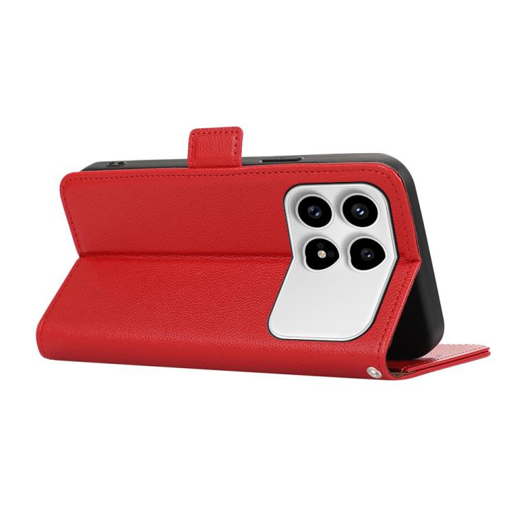 For Redmi K90/Poco F8 Pro ABEEL Side-Magnetic Litchi Pattern Leather RFID Phone Case