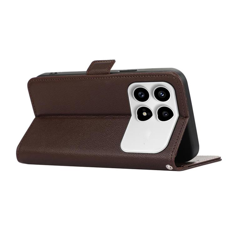 For Redmi K90/Poco F8 Pro ABEEL Side-Magnetic Litchi Pattern Leather RFID Phone Case