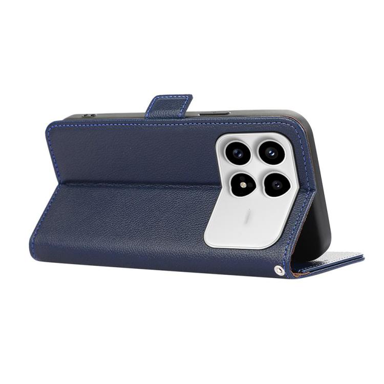 For Redmi K90/Poco F8 Pro ABEEL Side-Magnetic Litchi Pattern Leather RFID Phone Case
