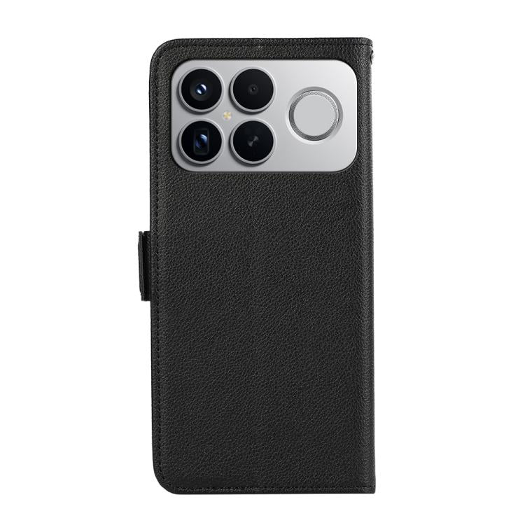For Redmi K90 Pro Max/Poco F8 Ultra ABEEL Side-Magnetic Litchi Pattern Leather RFID Phone Case