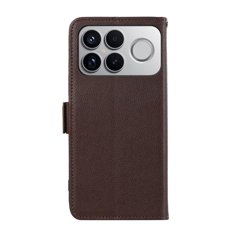 For Redmi K90 Pro Max/Poco F8 Ultra ABEEL Side-Magnetic Litchi Pattern Leather RFID Phone Case