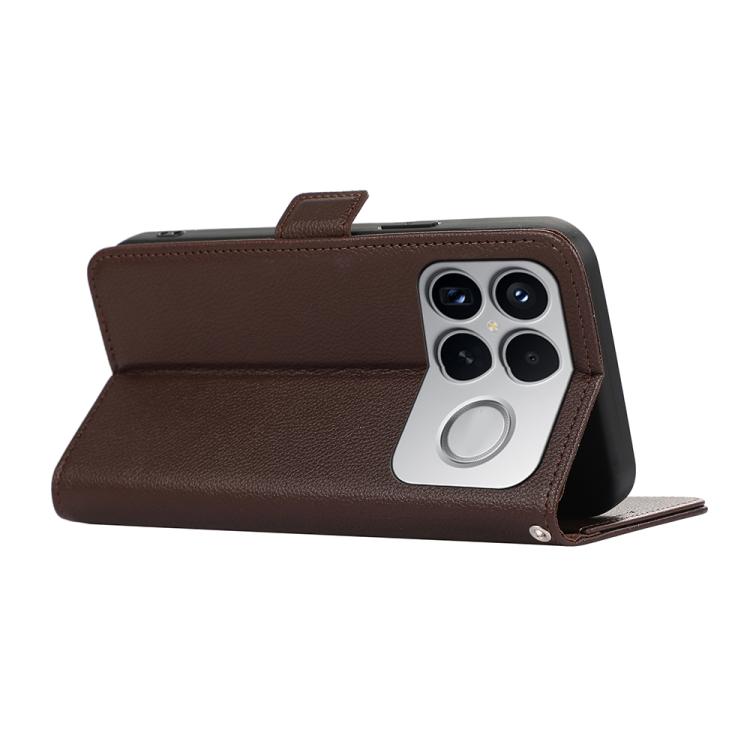 For Redmi K90 Pro Max/Poco F8 Ultra ABEEL Side-Magnetic Litchi Pattern Leather RFID Phone Case