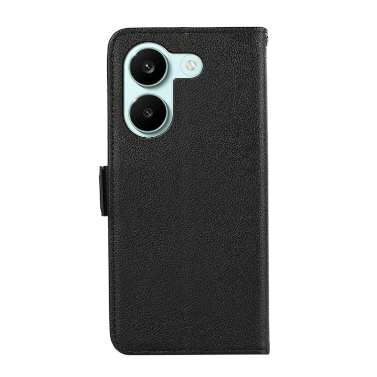 For Redmi Turbo 5 5G / Poco X8 Pro 5G ABEEL Side-Magnetic Litchi Pattern Leather RFID Phone Case