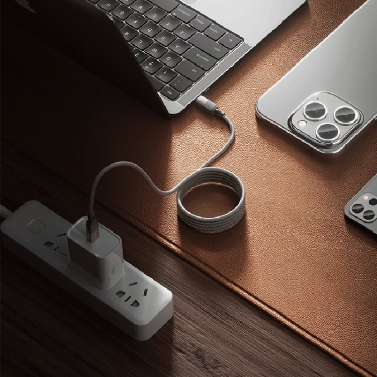 WK WDC-45 Magneto Series 1m 66W USB to Type-C Fast Charging Magnetic Data Cable - Grey