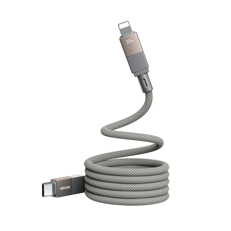 WK WDC-47 Magneto Series 1m PD35W Type-C to 8 Pin Fast Charging Magnetic Data Cable - Grey