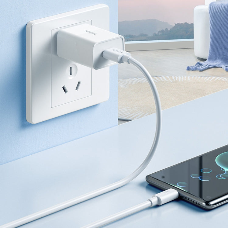 WK WDC-22 Origin All Compatible 1m 120W USB to Type-C Fast Charging Data Cable - White