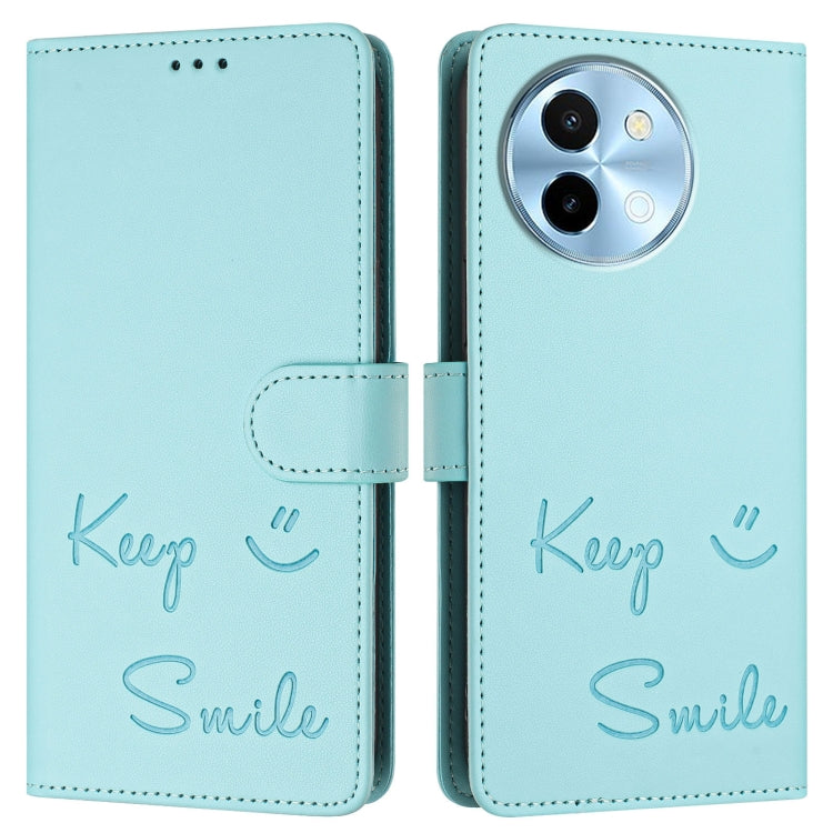 For vivo Y38 5G Smile Embossing RFID Leather Phone Case
