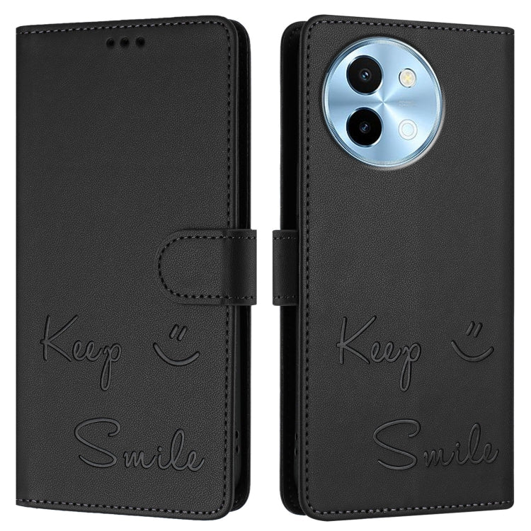 For vivo Y38 5G Smile Embossing RFID Leather Phone Case