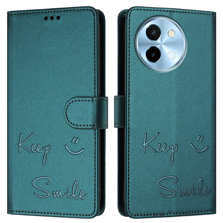 For vivo Y38 5G Smile Embossing RFID Leather Phone Case