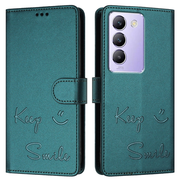 For vivo Y200E 5G Global Smile Embossing RFID Leather Phone Case