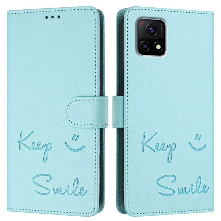 For vivo Y52S 5G / iQOO U3 Smile Embossing RFID Leather Phone Case