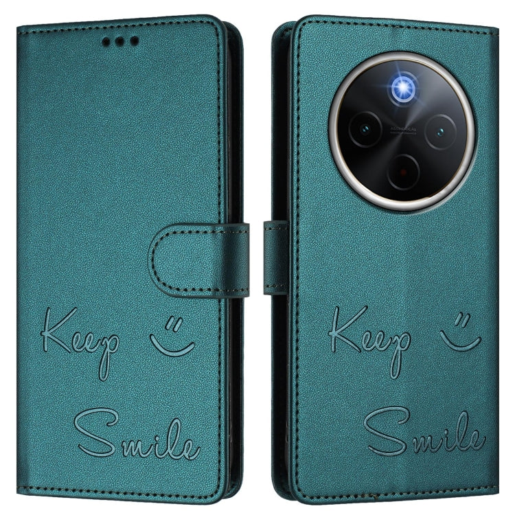 For vivo Y300 Pro Smile Embossing RFID Leather Phone Case