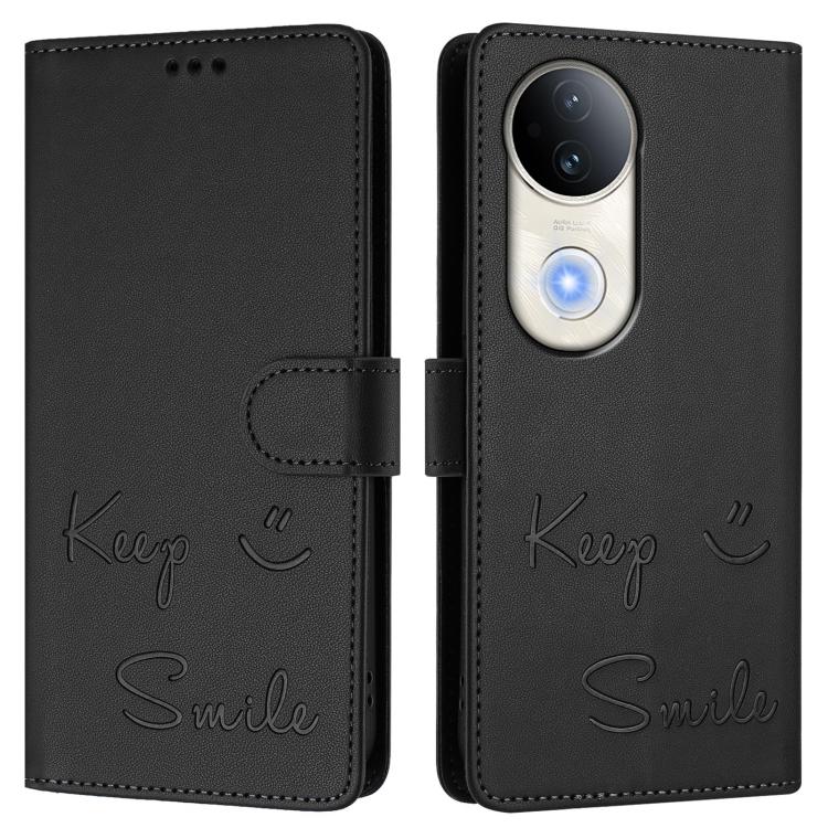 For vivo S20 5G Smile Embossing RFID Leather Phone Case