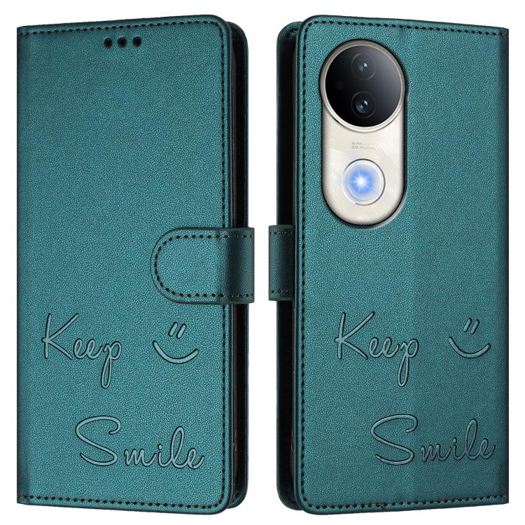 For vivo S20 5G Smile Embossing RFID Leather Phone Case