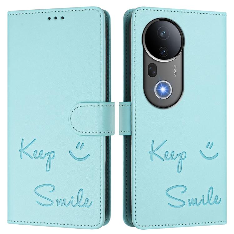 For vivo S20 Pro 5G Smile Embossing RFID Leather Phone Case